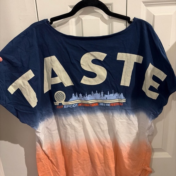 Disney Tops - Taste Gradient Blue and Orange Women's Top Disney EPCOT 2017 Spirit Jersey Adult